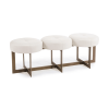 benches and ottomans white button bench