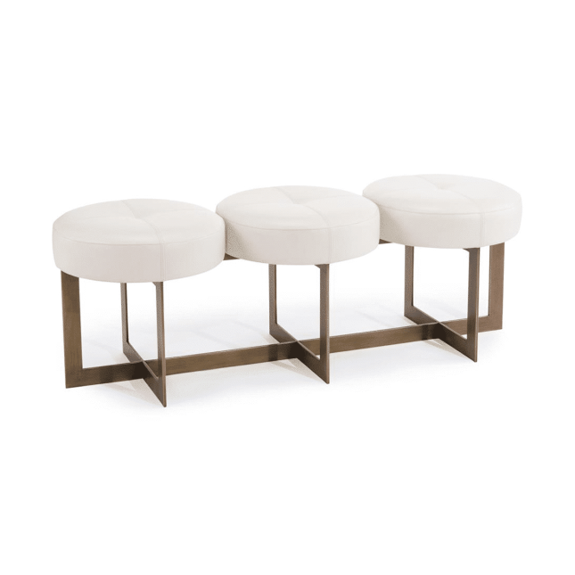 benches and ottomans white button bench