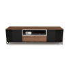 living room linea tv stand with glass doors
