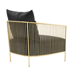 Bloor Accent Chair in Gold Back