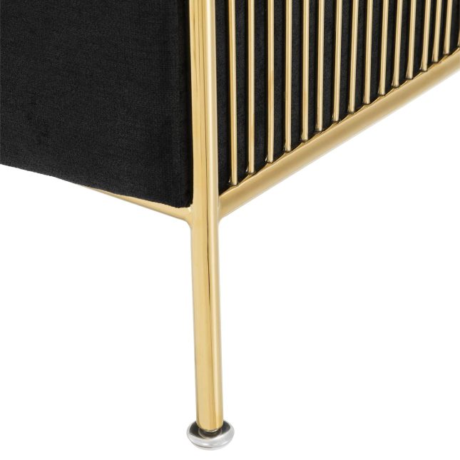 Bloor Accent Chair in Gold Details