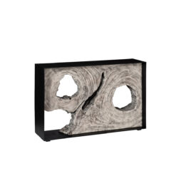 Framed ″ Console Table In Gray Stone – Variation