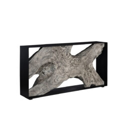 Framed ″ Console Table In Gray Stone – Variation