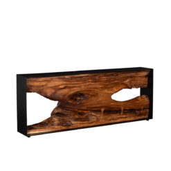 Framed Console Table In Natural Finish – Variation
