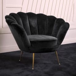 Melissa Accent Chair in Bolard Black