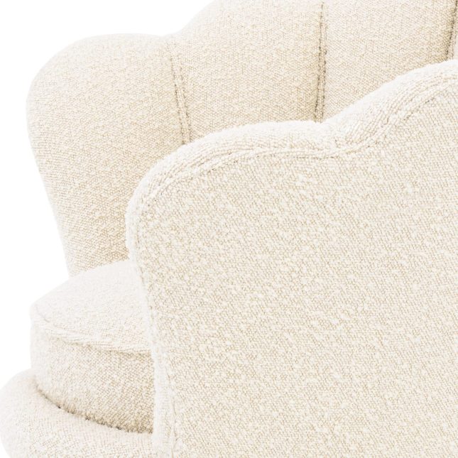 Melissa Accent Chair in Boucle Cream Details