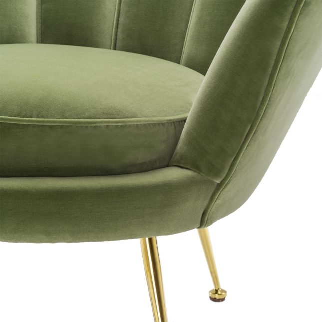 Melissa Accent Chair in Light Green Details
