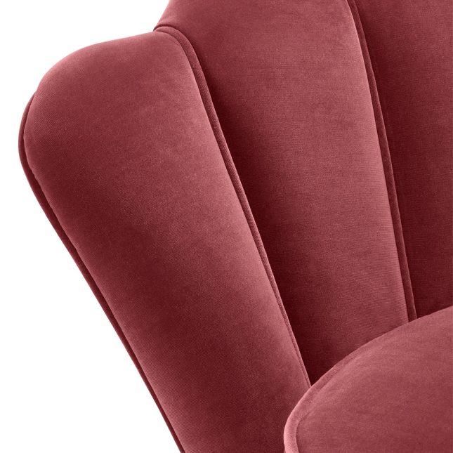 Melissa Accent Chair in Wine Red Details