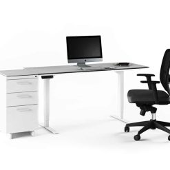 centro office 6451 BDI height adjustable standing desk white 7