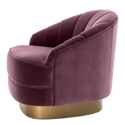 Verde Accent Chair in Purple Side