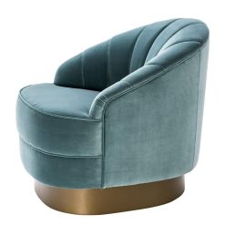 Verde Accent Chair in Turquoise Side