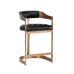 beaumont counter stool black and antique brass