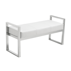 darby bench white leather