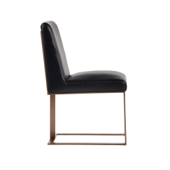 dining room dean chair black and antique brass 002