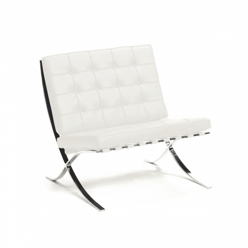 living room barcelona accent chair white