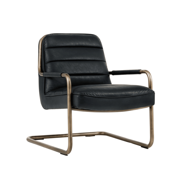 living room lincoln lounge chair black