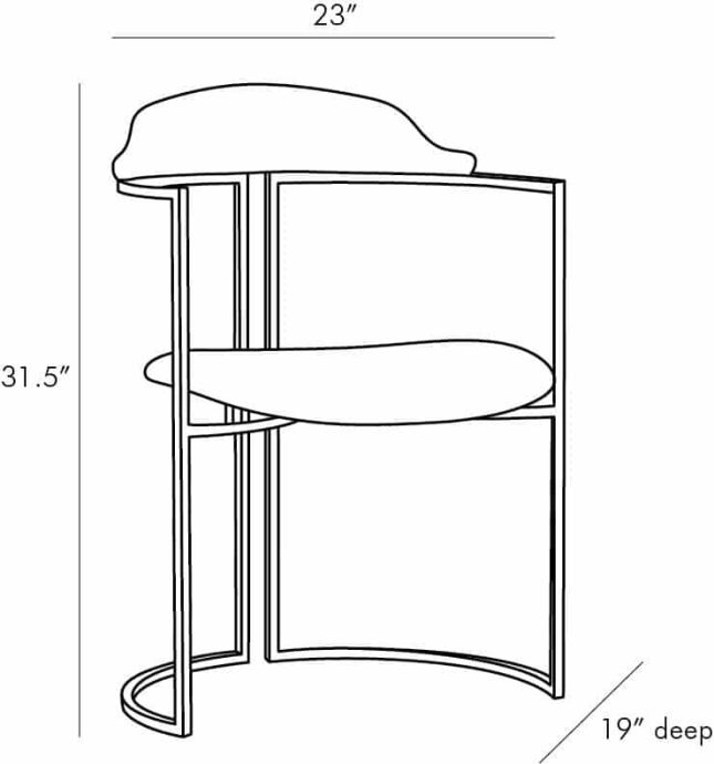 zephyr chair grey dimensions