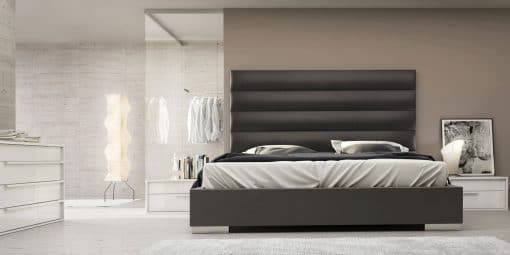 Prince Bed in Space Grey Eco Leather Liveshot