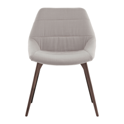 Rutgers Dining CHair in White Sand Fabric Front