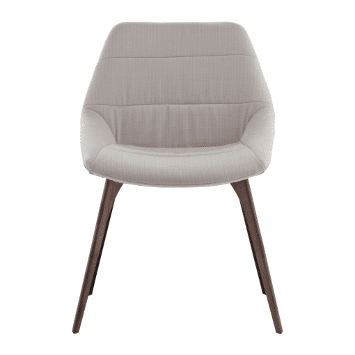 Rutgers Dining CHair in White Sand Fabric Front