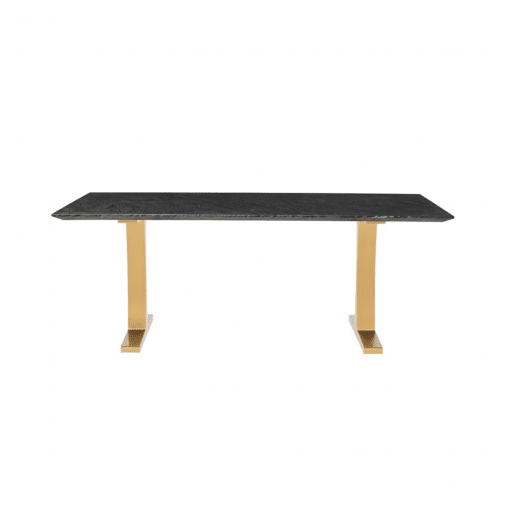 TOULOUSE DINING TABLE  BLACK WOOD VEIN FRONT