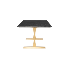 TOULOUSE DINING TABLE  BLACK WOOD VEIN SIDE