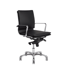 carlo office chair black low back
