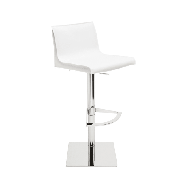 colter hydraulic stool white