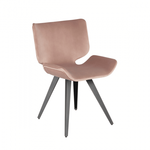 dining room astra chair blush and titanium