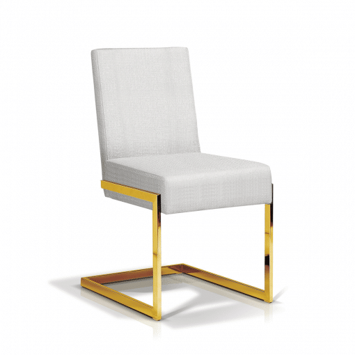 dining room abby chair vellum and gold