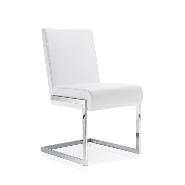 dining room abby chair white leatherette