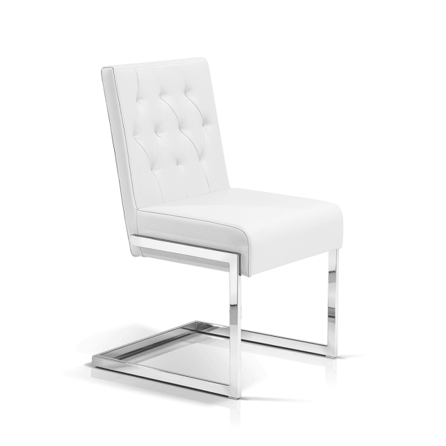 dining room garbo chair white leatherette