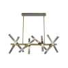 lighting apollo 16 light island chandelier brushed champagne gold