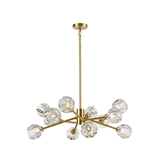 lighting parisian 35 inch chandelier brass
