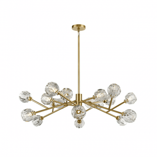 lighting parisian 48 inch chandelier brass
