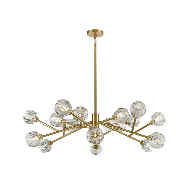 lighting elaine 48 inch chandelier brass
