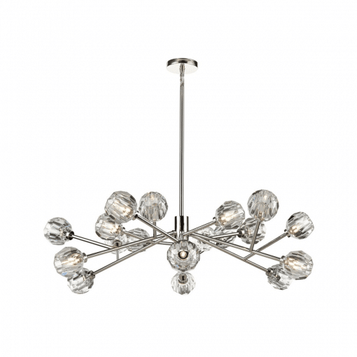 lighting parisian 48 inch chandelier nickel