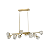 lighting parisian linear chandelier brass