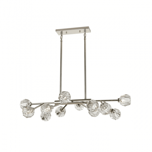 lighting parisian linear chandelier nickel