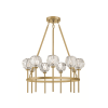 lighting parisian round chandelier brass