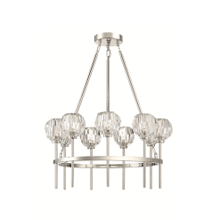 lighting parisian round chandelier nickel