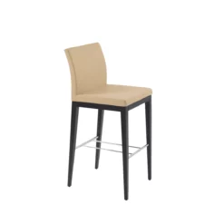 Aria Stool with Wood Base