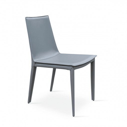 Tiffany Dining Chair Grey bonded Leather