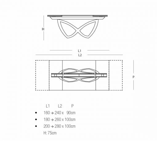 milana dining table dimensions