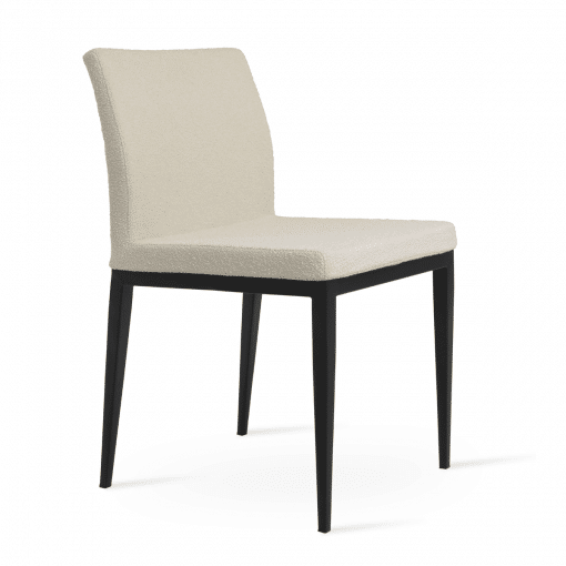 Aria MW Dining Chair Boucle Off White and Walnut