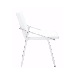 NIKA DINING CHAIR  STEEL WHITE. SIDE