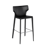 THENA COUNTER STOOL LEATHER BLACK