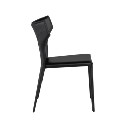 THENA DINING CHAIR BLACK SIDE