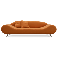 living room harmony sofa orange fabric