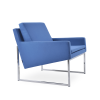living room nova armchair chrome sky blue camira wool